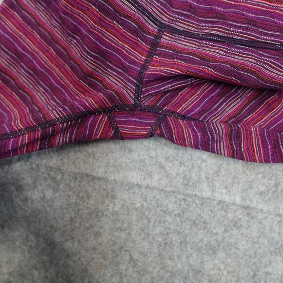 Lululemon Leggings Womens 4 Wunder Under Low Rise 32" Pink Striped Yoga Run Gym - Picture 7 of 9